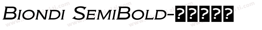 Biondi SemiBold字体转换